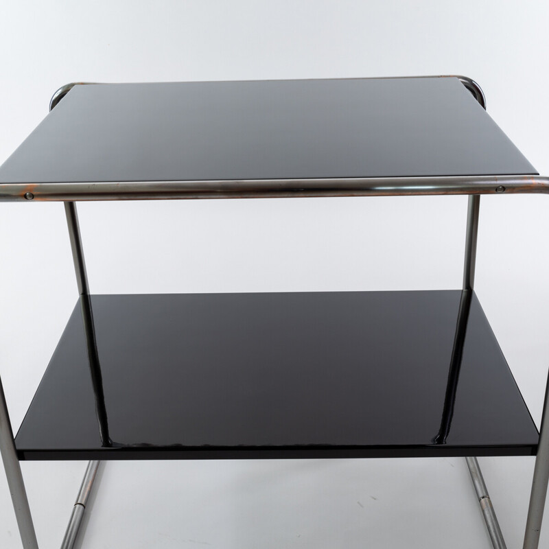 Vintage shelf in black lacquered by Marcel Breuer, 1930s