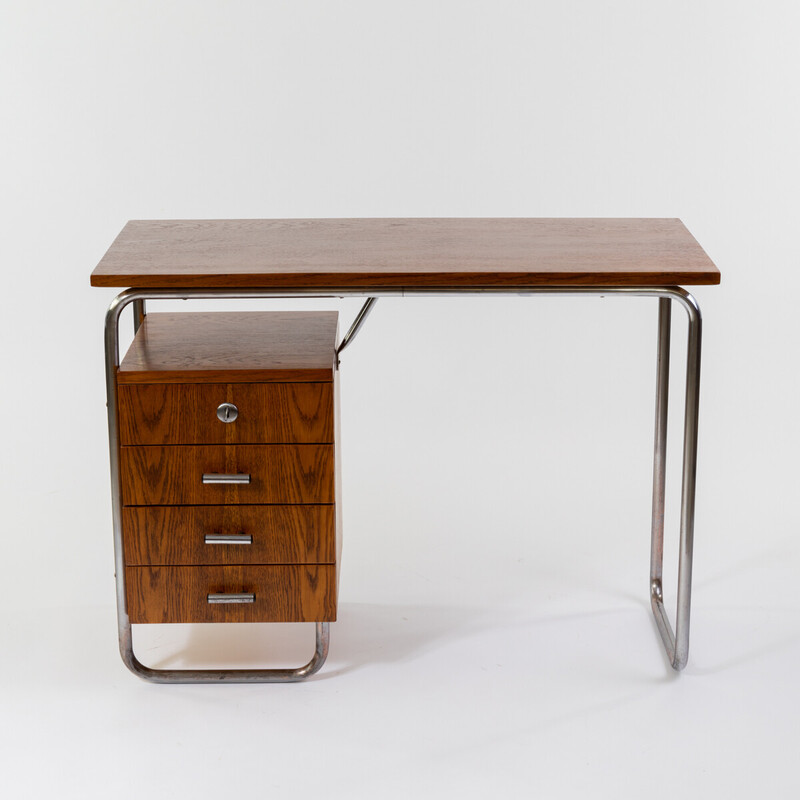 Vintage eikenhouten Bauhaus bureau, 1935