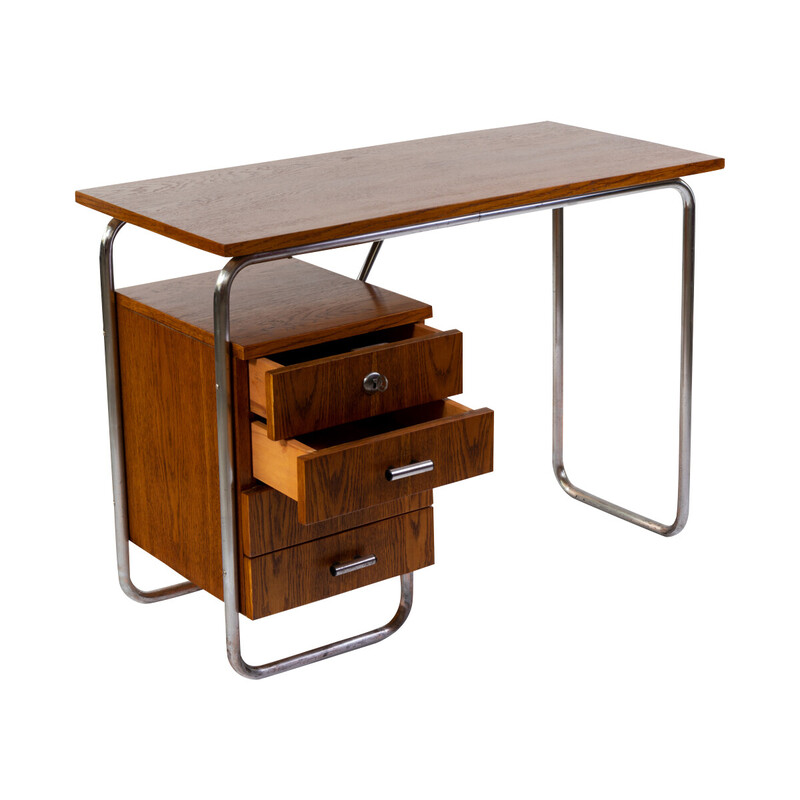 Vintage oakwood Bauhaus desk, 1935