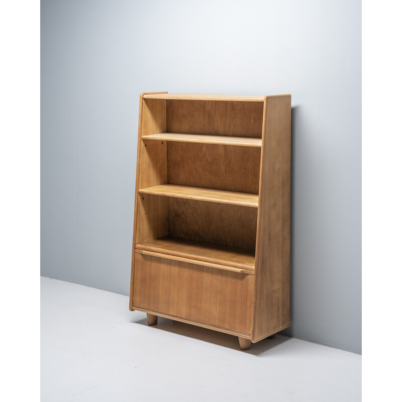 Vintage secretary "Be03" in oakwood by Cees Braakman for Pastoe, Netherlands 1950