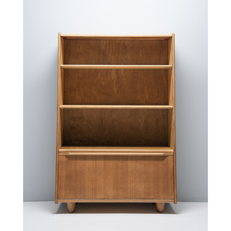 Vintage secretary "Be03" in oakwood by Cees Braakman for Pastoe, Netherlands 1950