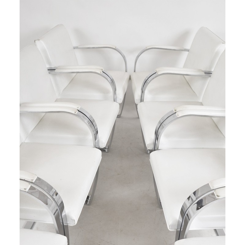 Ensemble de 8 chaises cantilever vintage Brno par Mies van der Rohe pour Knoll