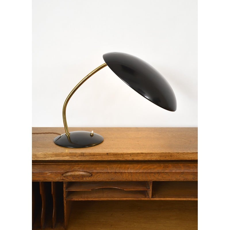 Lámpara de escritorio vintage Kaiser Idell de latón de Christian Dell, Alemania años 50