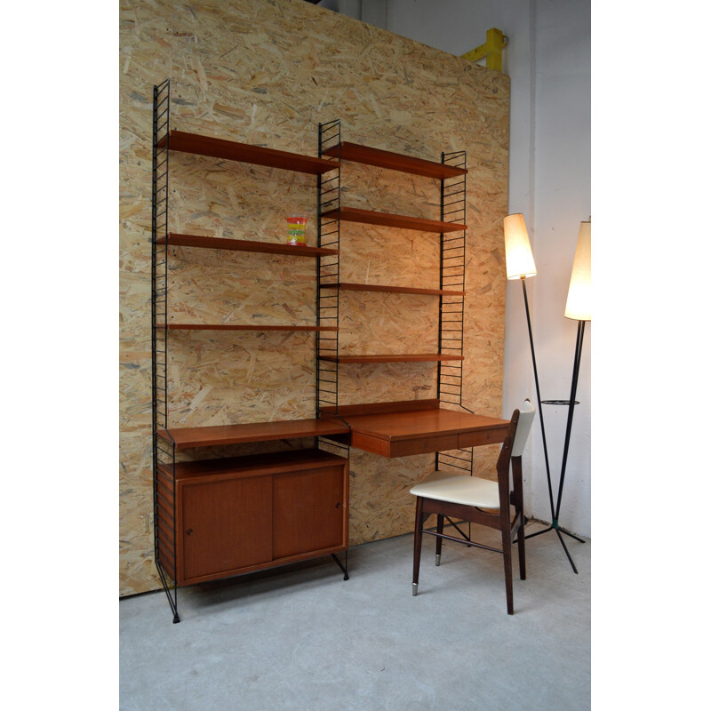Large double shelving unit Nisse Strinning - 1960s