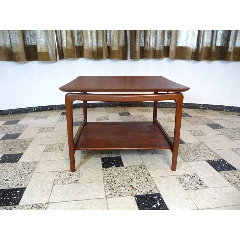 Mesa de centro vintage de teca de Hvidt y Mølgaard para France y Daverkosen, 1950