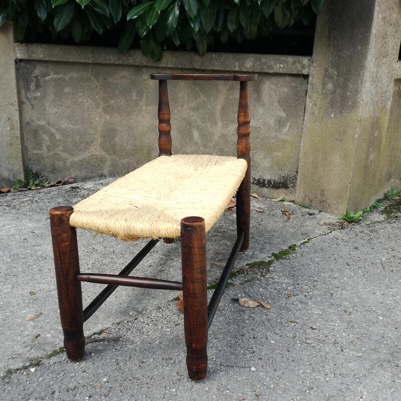 Vintage bench in solid wood