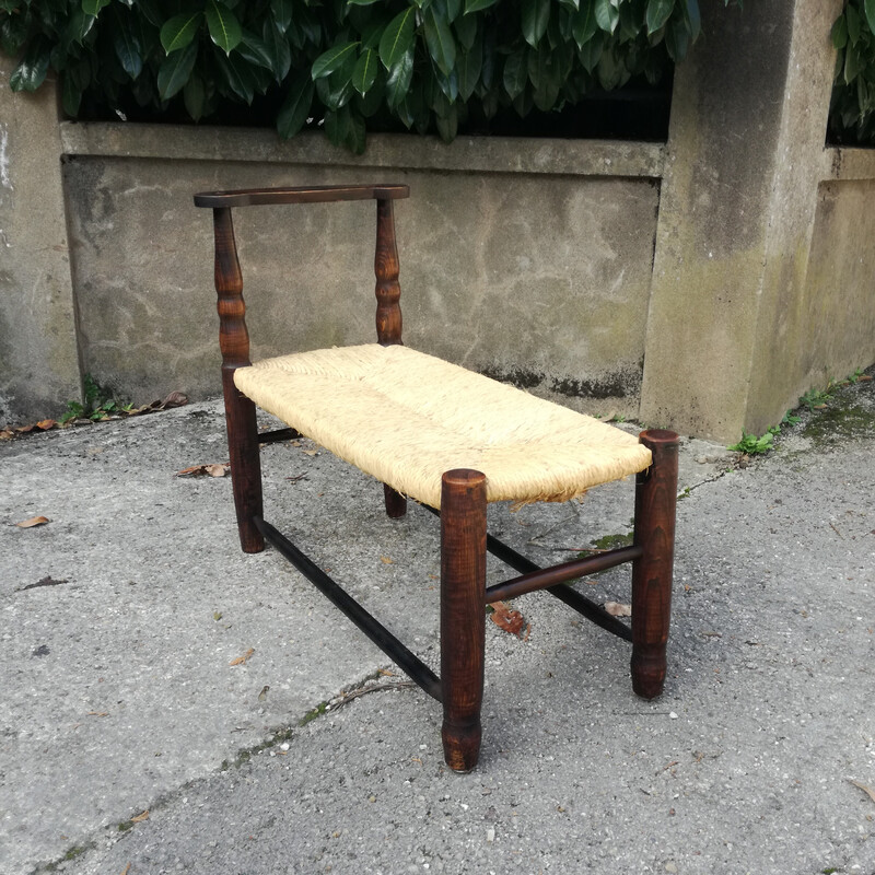 Vintage bench in solid wood