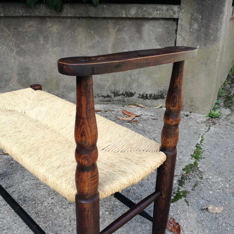 Vintage bench in solid wood