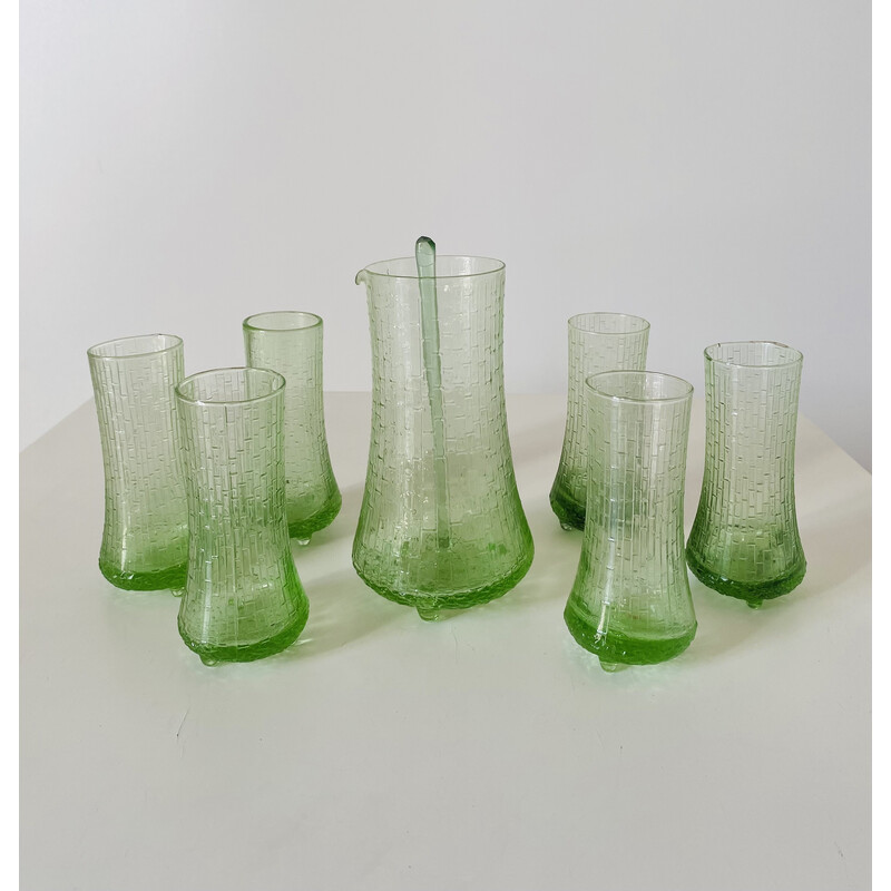 Vintage glass cocktail set, 1960s