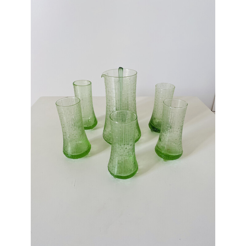 Vintage glass cocktail set, 1960s