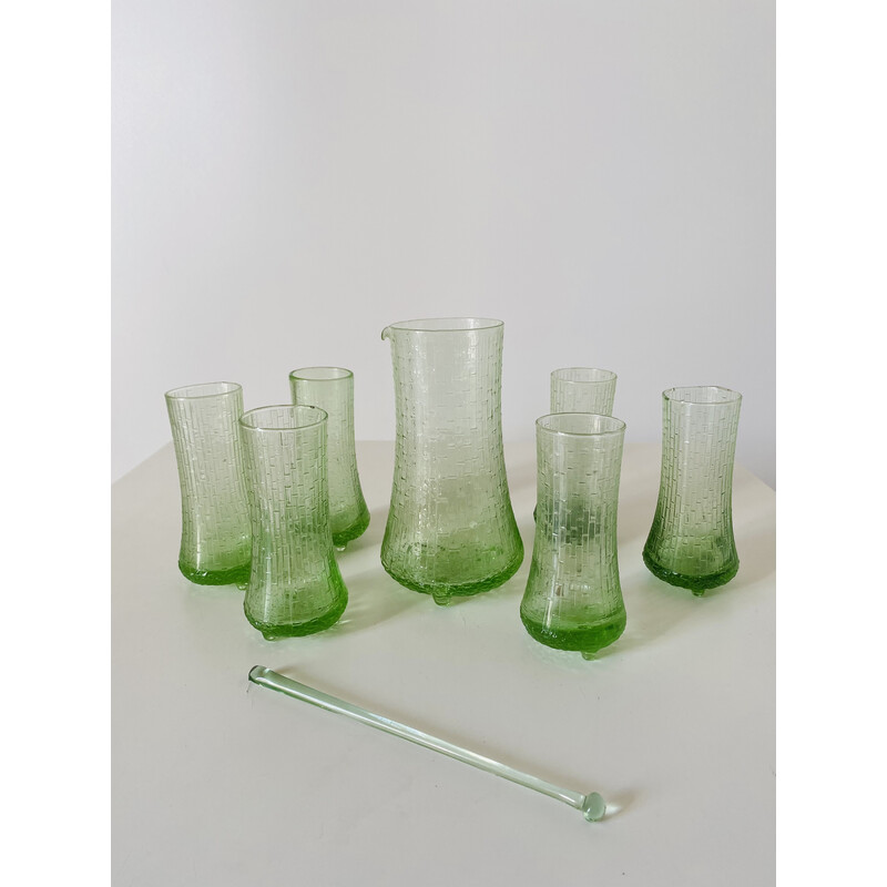 Vintage glass cocktail set, 1960s