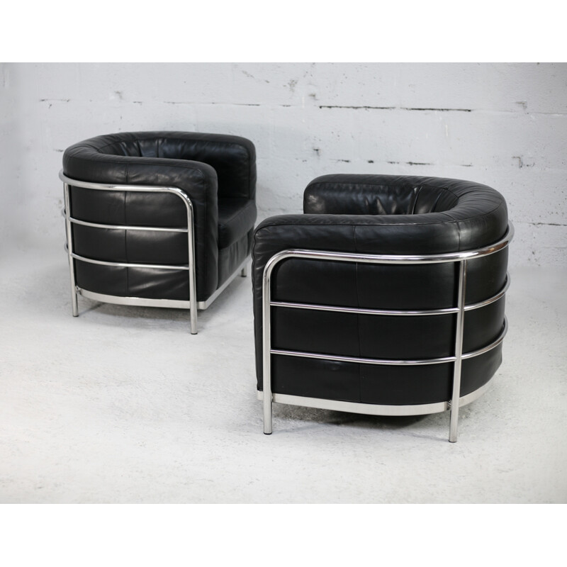 Pair of vintage armchairs model Onda by Pas, by Urbino and Lomazzi, 1985