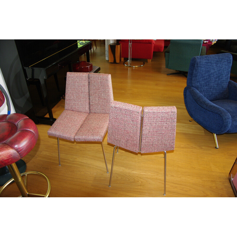 Pair of vintage four-sided chairs by Pierre Guariche