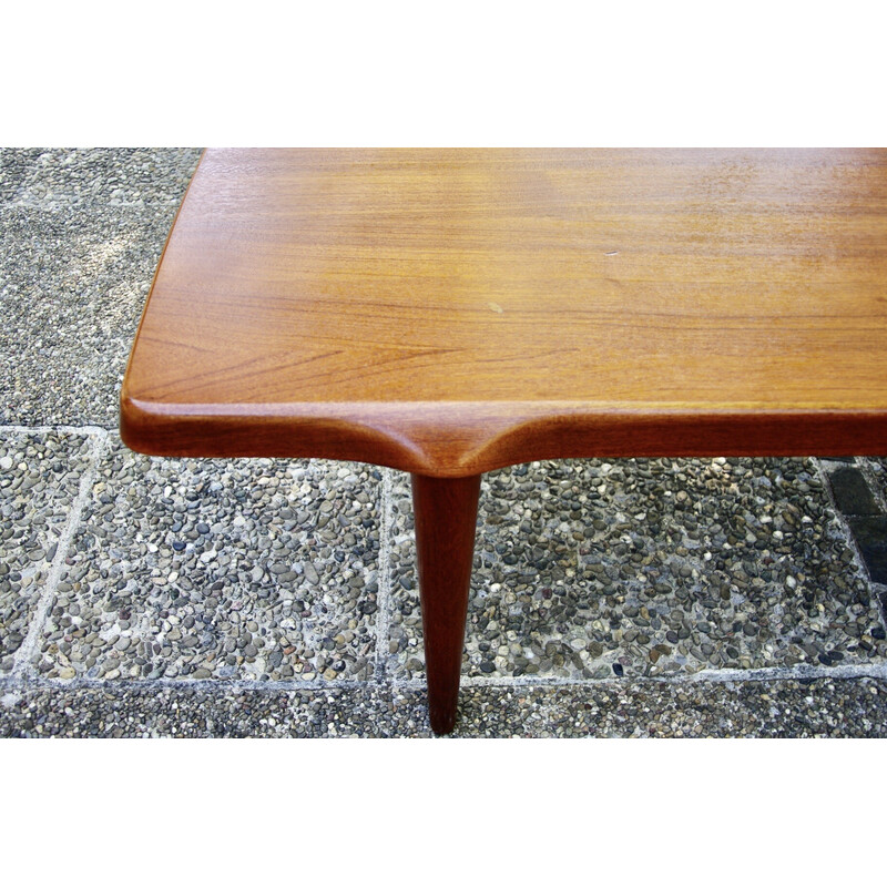 Vintage rectangular solid teak coffee table by John Boné, Denmark 1960