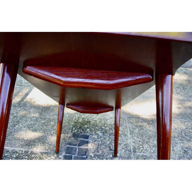 Vintage rechthoekige massief teakhouten salontafel van John Boné, Denemarken 1960