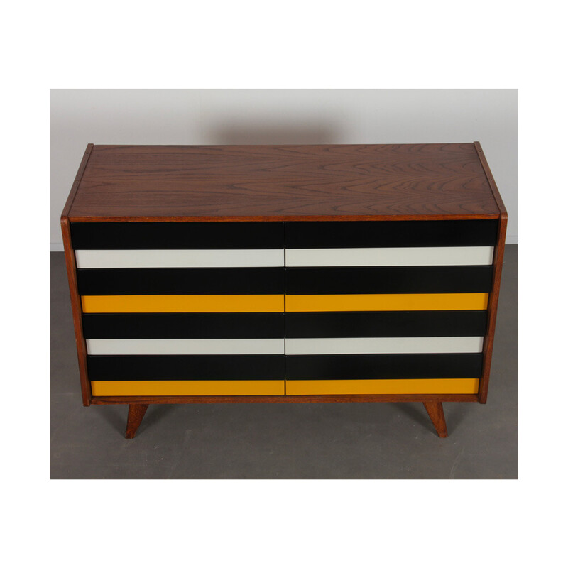 Vintage yellow and black dresser model U-453 by Jiri Jiroutek for Interier Praha, Czech Republic 1960