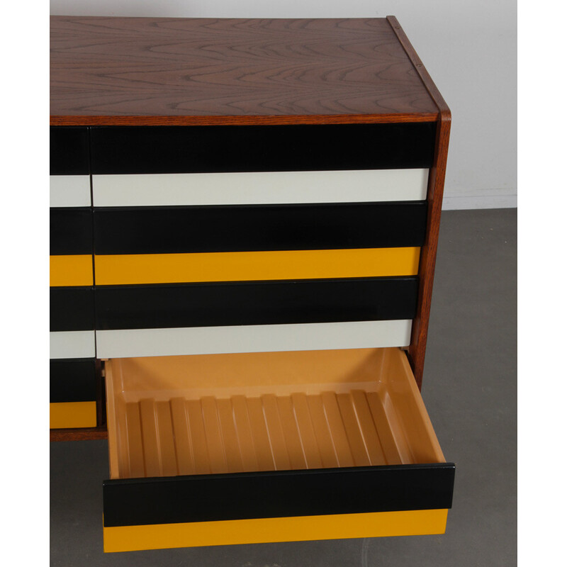 Vintage geel en zwart dressoir model U-453 van Jiri Jiroutek voor Interier Praha, Tsjechië 1960