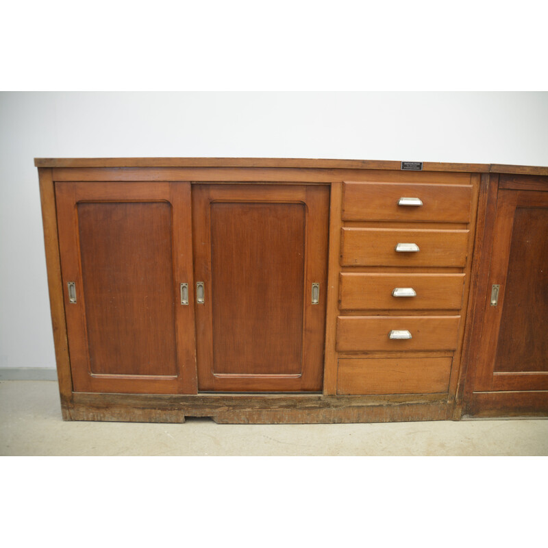 Vintage oak craft cabinet, 1950s