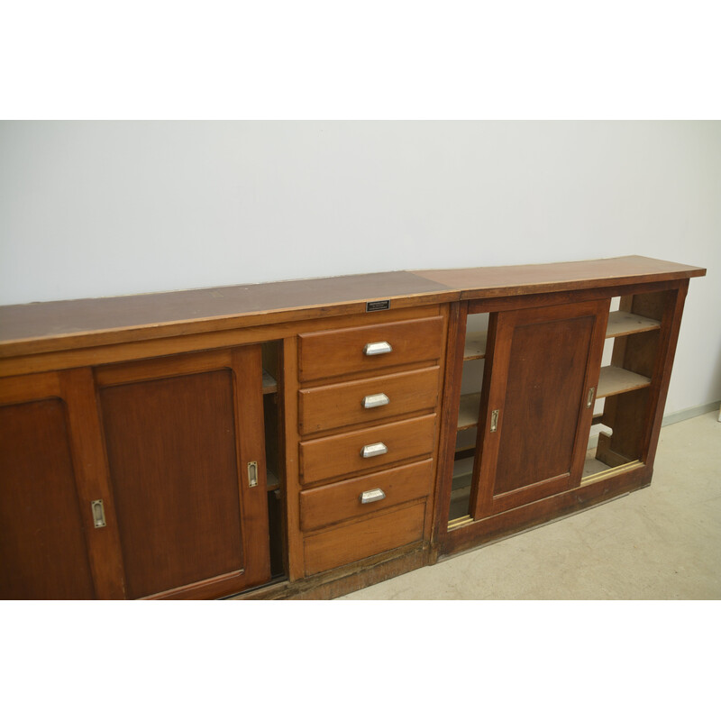 Vintage oak craft cabinet, 1950s