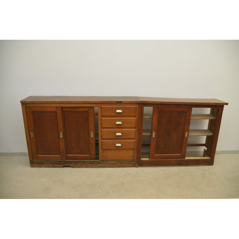 Vintage oak craft cabinet, 1950s