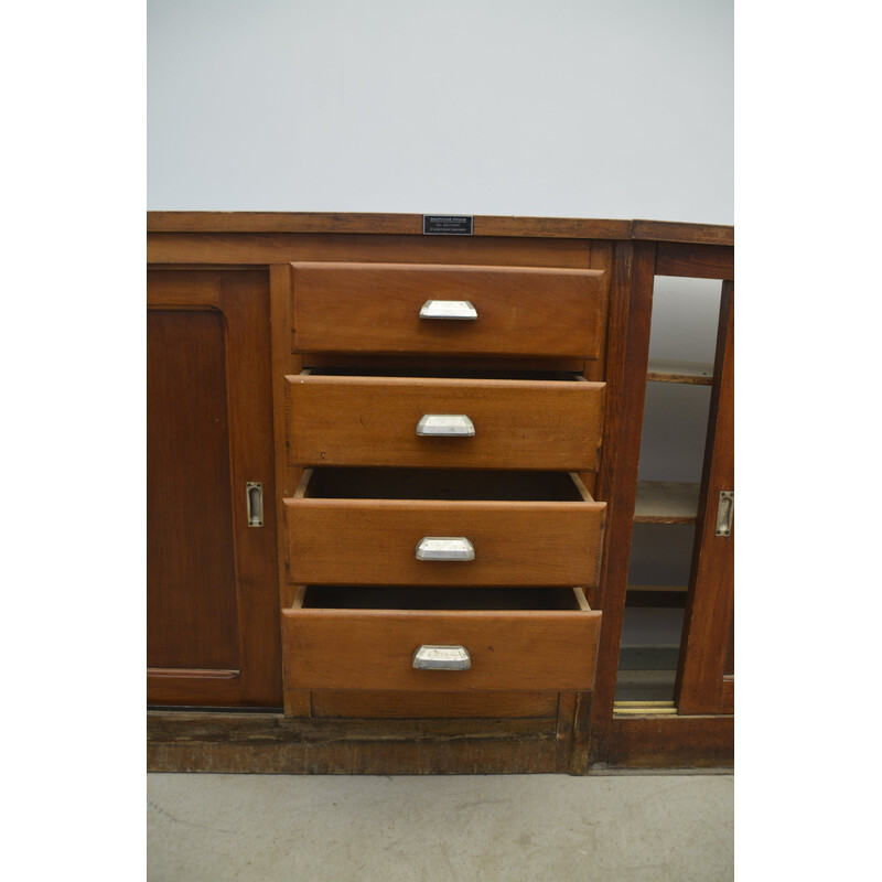 Vintage oak craft cabinet, 1950s