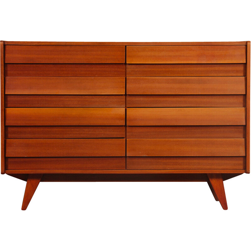 Vintage U-453 mahogany chest of drawers by Jiri Jiroutek for Interier Praha, 1960