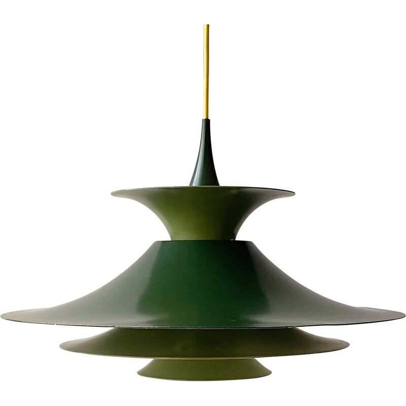 Lampada a sospensione Radius 1 verde vintage di Erik Balslev per Fog e Mørup, Danimarca