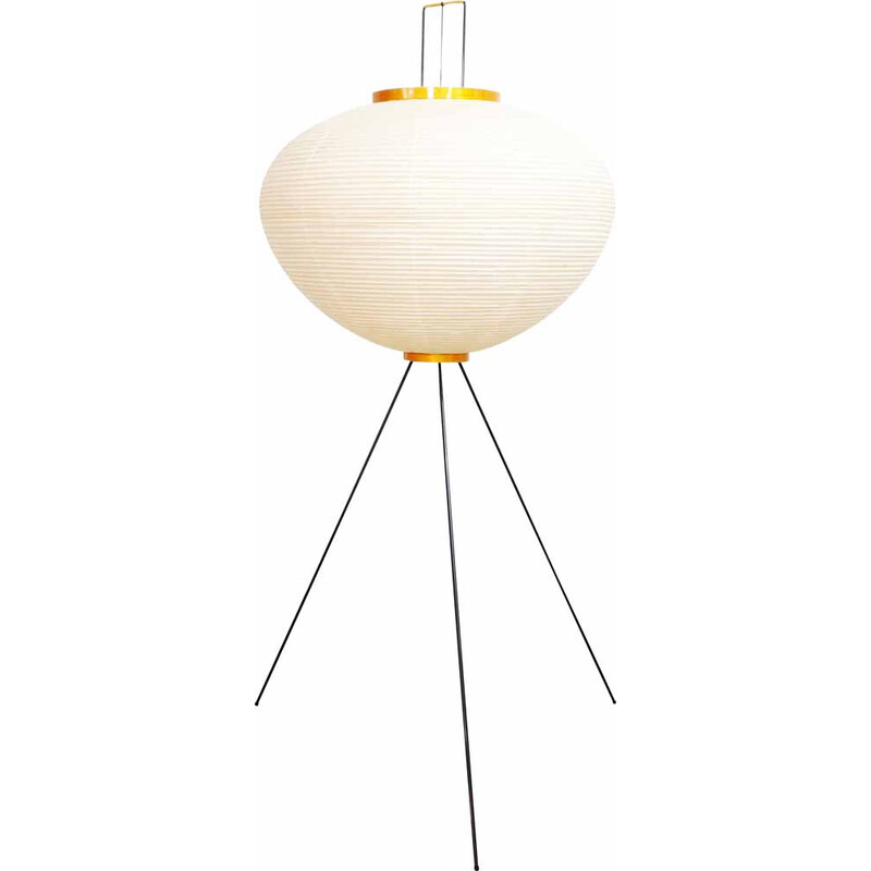 Vintage Akari 10A floor lamp in Shoji paper by Isamu Noguchi for Ozeki, Japan 1950s