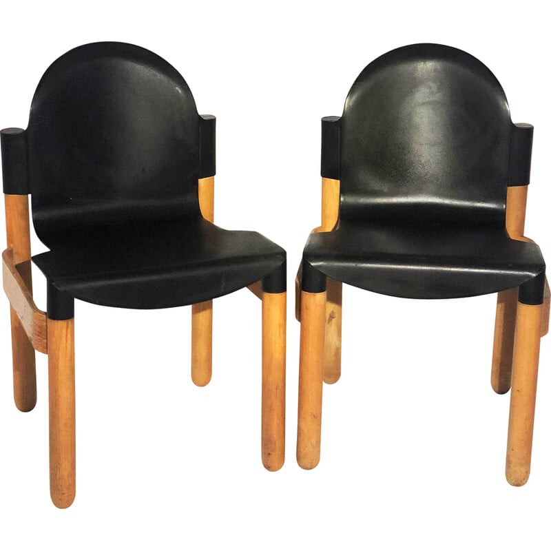 Pair of vintage plastic Thonet chairs by Gerd Lange, 1960s