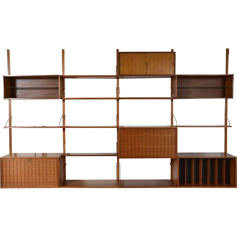 "Royal System" vintage teak shelving system by Poul Cadovius, 1960