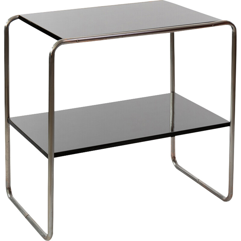 Vintage shelf in black lacquered by Marcel Breuer, 1930s