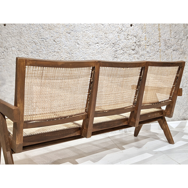 Divano vintage a 3 posti "Easy chairs" di Pierre Jeanneret, India 1960