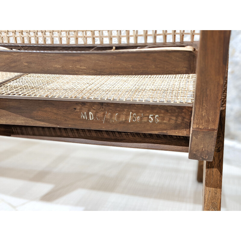 Vintage 3-Sitzer-Sofa "Easy chairs" von Pierre Jeanneret, Indien 1960