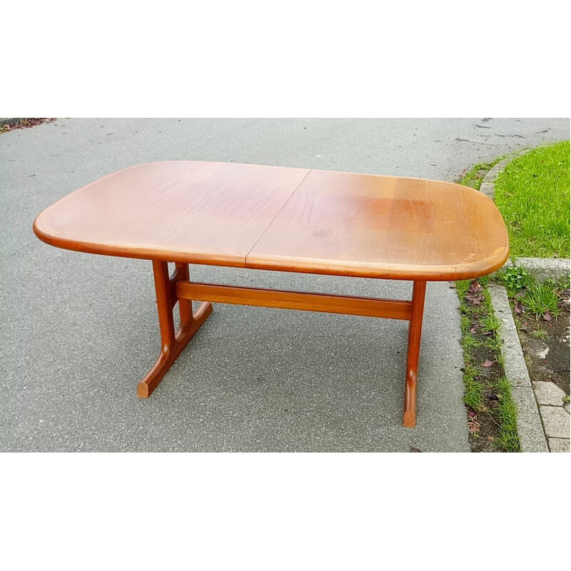 Mesa de jantar Vintage de teca dinamarquesa de Preben Schou, Dinamarca 1970s