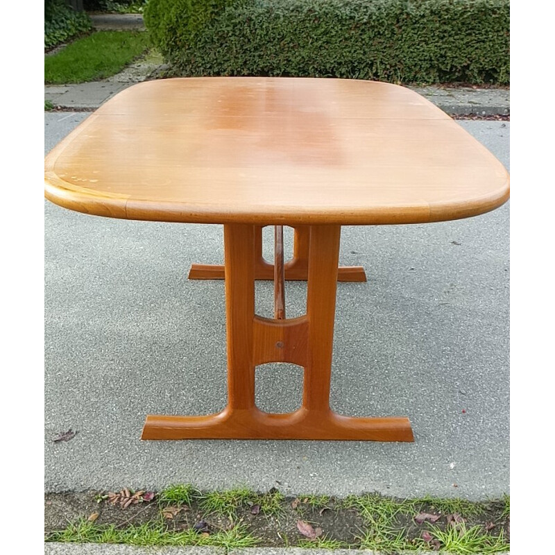 Vintage dänischer teak esstisch von Preben Schou, Dänemark 1970er