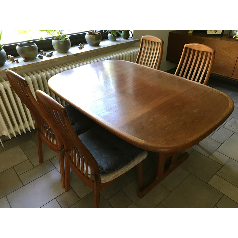 Vintage danish teak dining table by Preben Schou, Denmark 1970s