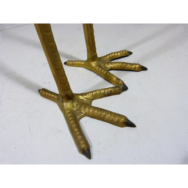 Set of two golden cranes in copper - 1970s