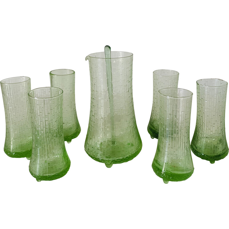 Vintage glass cocktail set, 1960s