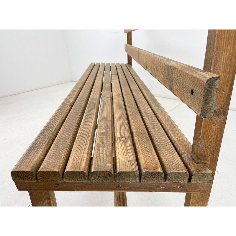 Banc vintage avec 3 chaises en bois