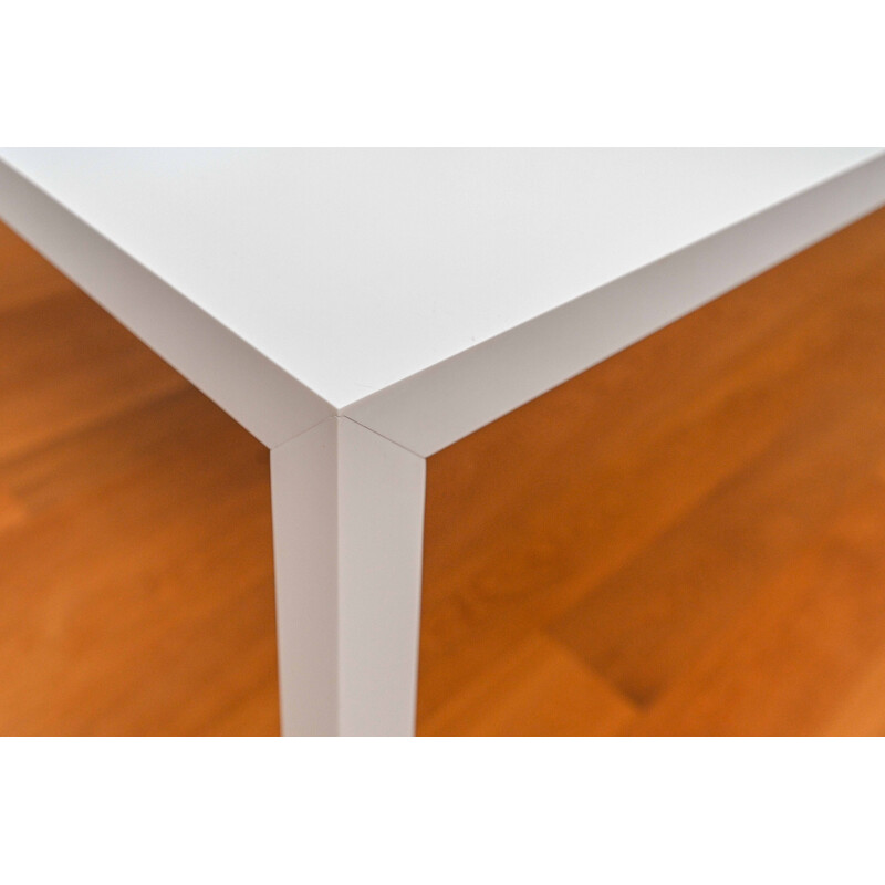 Vintage Tense Tisch aus weiß lackiertem Stahl und Aluminium von P.