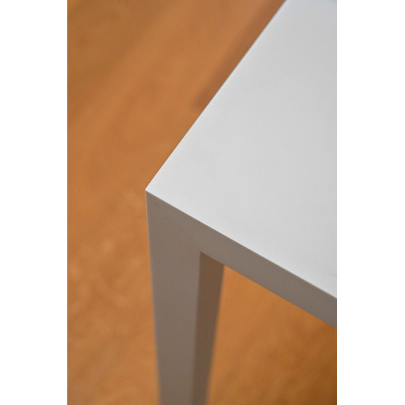 Table vintage Tense en acier laqué blanc et aluminium par P. & M. Cazzanigra, 2009