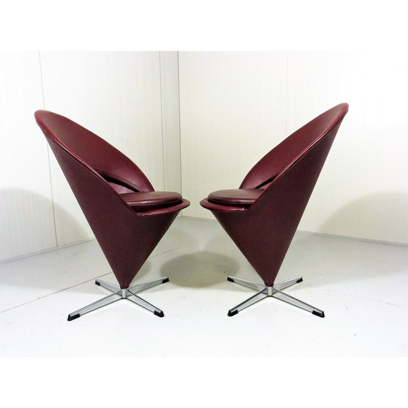 Set of two Cone chairs by Verner Panton for Plus-linge - 1960s