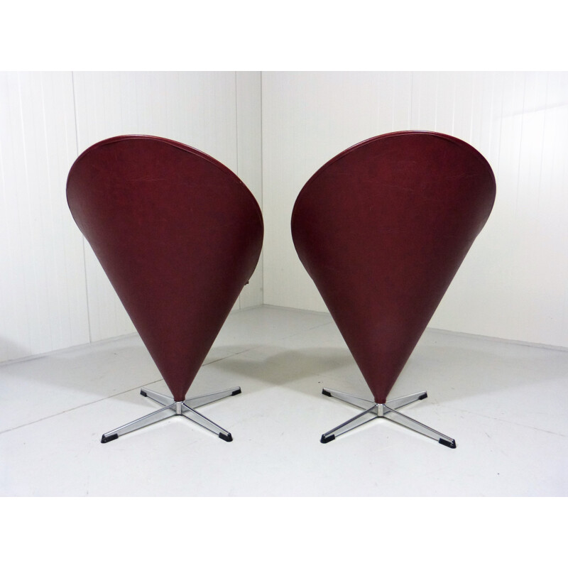 Set of two Cone chairs by Verner Panton for Plus-linge - 1960s