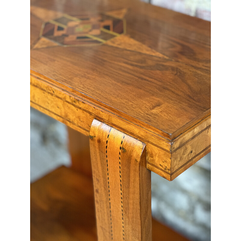 Vintage Art Deco wooden side table