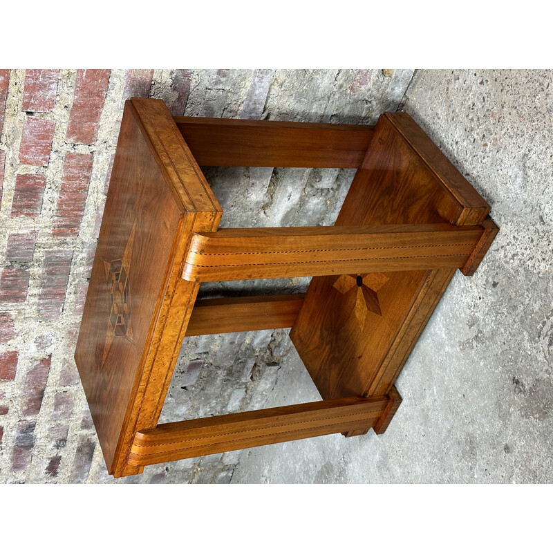 Vintage Art Deco wooden side table