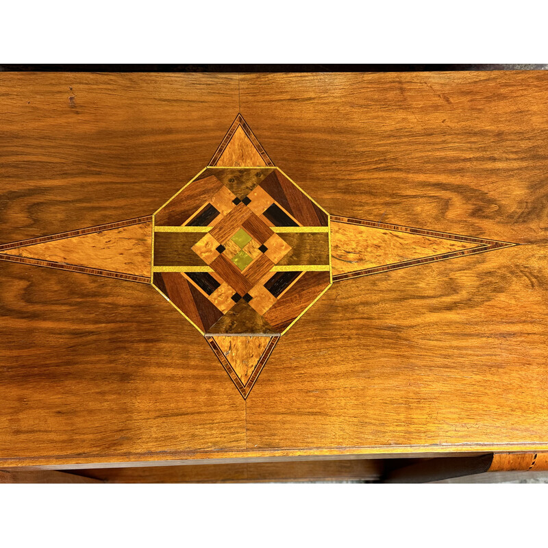 Mesa auxiliar de madera Art Deco vintage