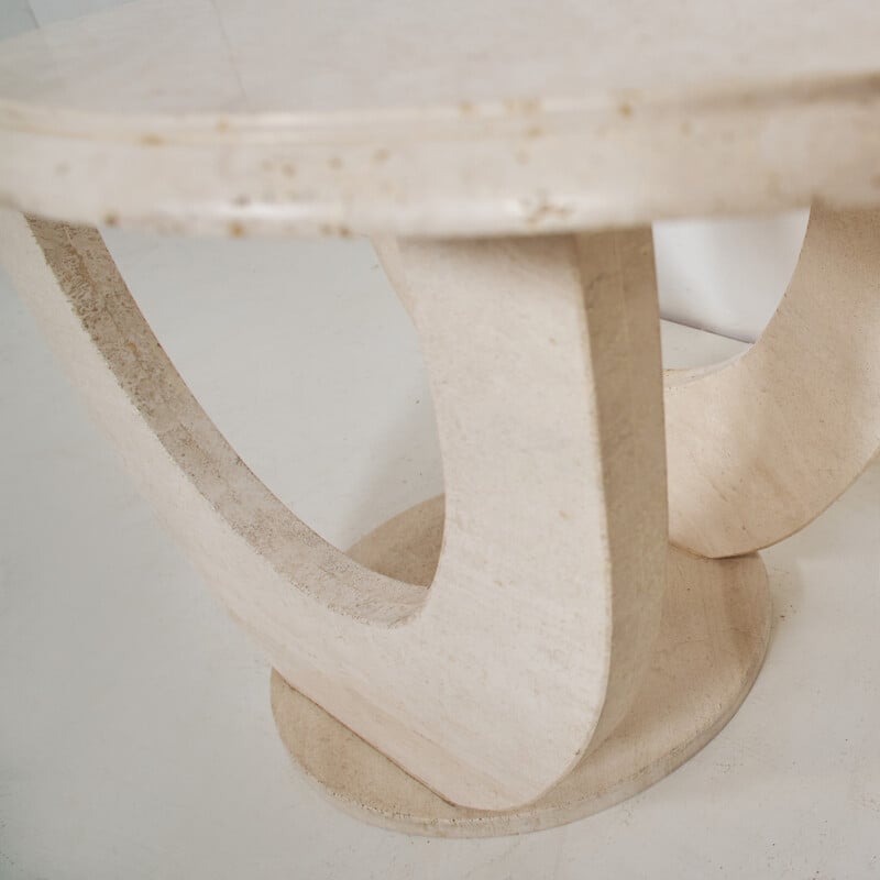 Vintage travertine coffee table, Italy 1970s