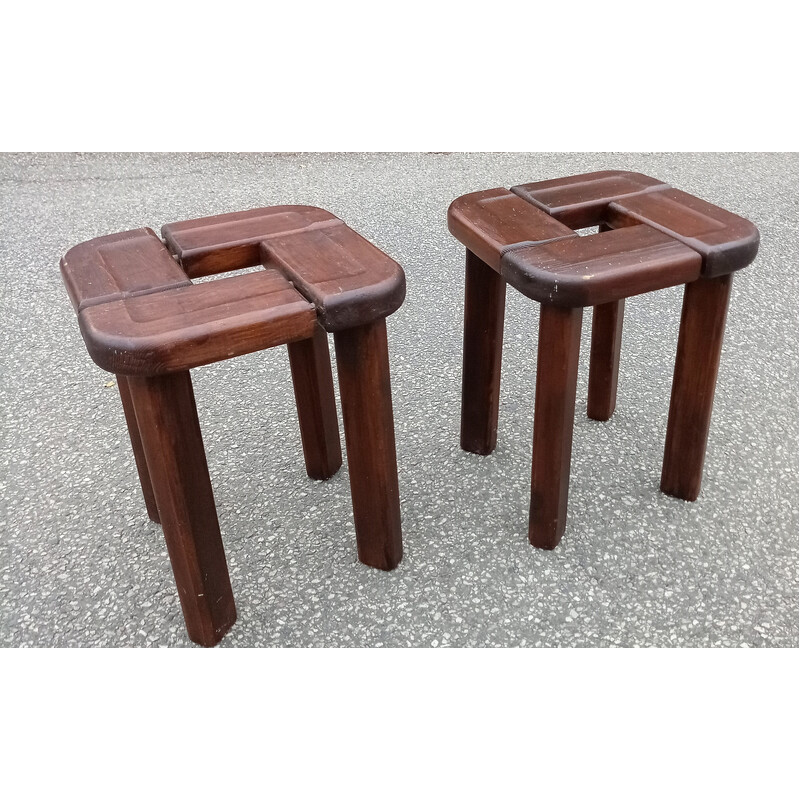 Pair of vintage stools by Olof Ottelin for Stockmann, Finland 1958s