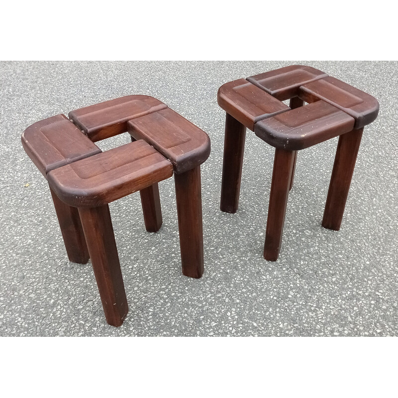 Pair of vintage stools by Olof Ottelin for Stockmann, Finland 1958s