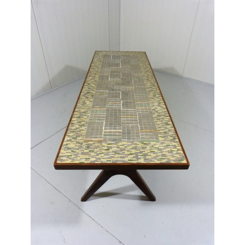 Coffee table in ceramic and wood by Berthold Müller-Oerlinghausen - 1950s
